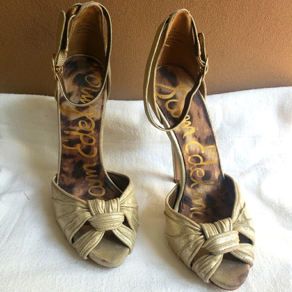 Gold Sam Edelman stilettos
